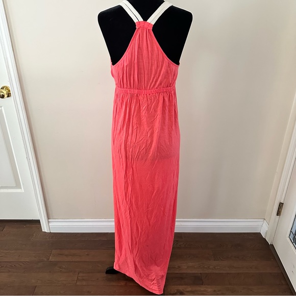 Pink Rose Maxi Dress in Coral, Size Large - Picture 4 of 8